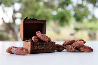 Close-up of chocolate on table