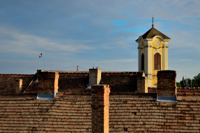 Low angle view of building against sky