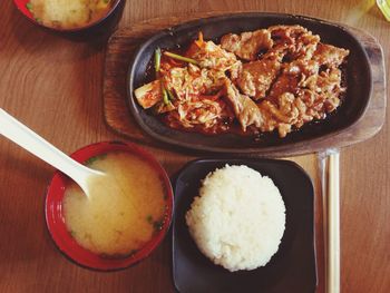 Close-up of served food