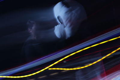 Blurred motion of blurred lights