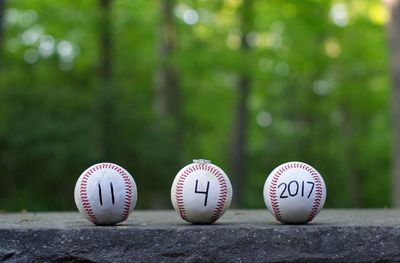 Close-up of a ball on the ground