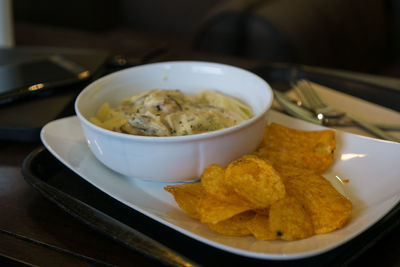 Close-up of food in plate