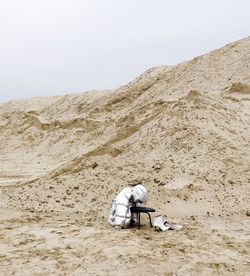 Scenic view of desert against sky