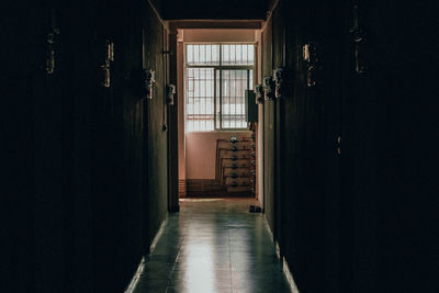 Empty corridor of building