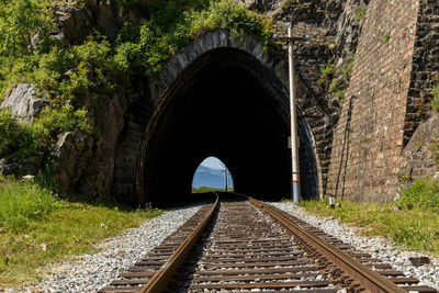 Circum-baikal railway. tunnel number 38 on the railway. malay upornaya guba