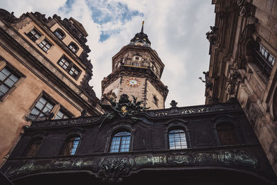 Low angle view of buildings against sky