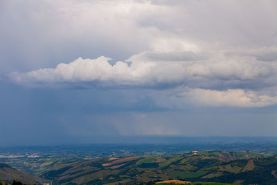 Aerial view of landscape against sky