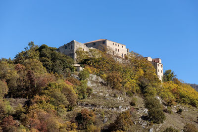 Low angle view of historic building against sky