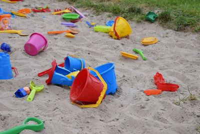 Beach toy on sand