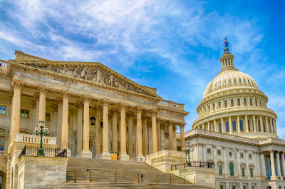 Low angle view of historical building against sky