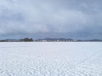 Scenic view of snow covered landscape