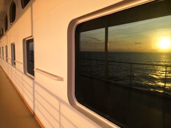 View of train at sunset