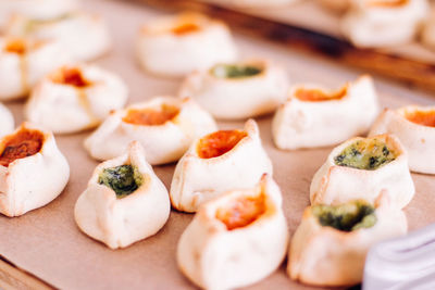 Close-up of sushi in plate on table