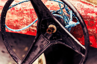 Close-up of car wheel