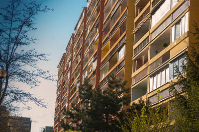 Low angle view of building against clear sky