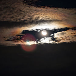 Moon in sky at night