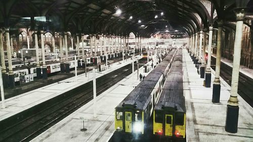 Train on railroad track