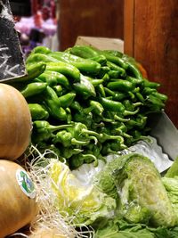 High angle view of vegetables for sale in market