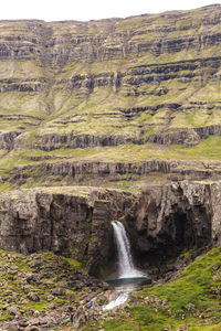 Scenic view of waterfall