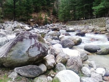 River flowing through rocks