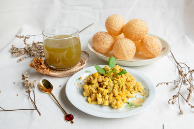 Close-up of food on table