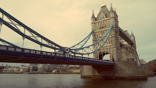 Low angle view of bridge over river