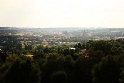 High angle shot of cityscape