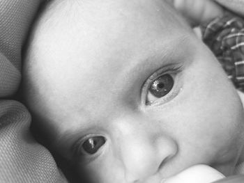 Close-up portrait of cute baby