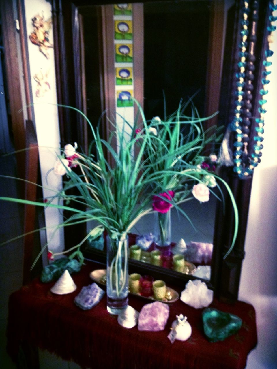 indoors, home interior, potted plant, table, flower, vase, still life, decoration, window, house, no people, domestic room, hanging, shelf, curtain, chair, plant, variation, flower pot, close-up