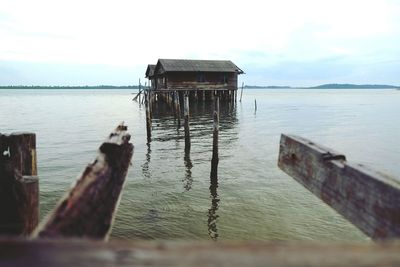 Pier in sea