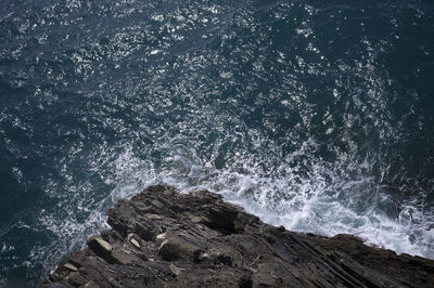 High angle view of sea