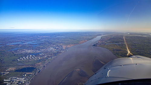 Aerial view of landscape against sky