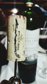 Close-up of text on wall