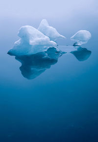 Aerial view of frozen sea