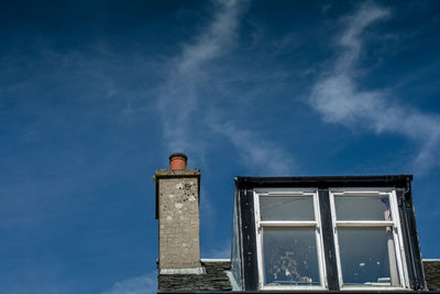 Low angle view of built structure against sky