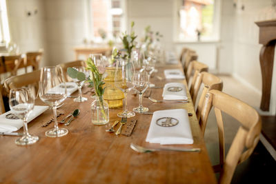 Place setting on table