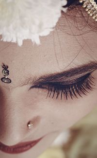 Close-up portrait of young woman