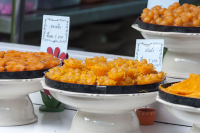 Close-up of served food