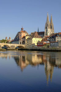 Unesco world heritage and medieval city regensburg in bavaria