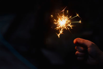 Low angle view of firework display