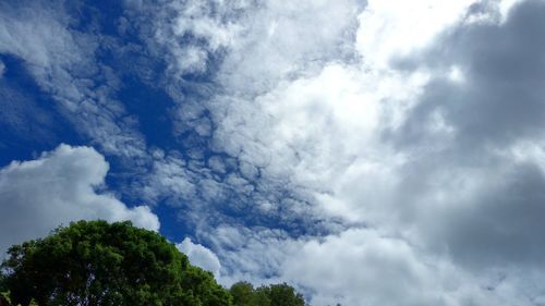 Low angle view of cloudy sky