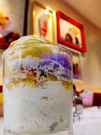 Close-up of drink on table