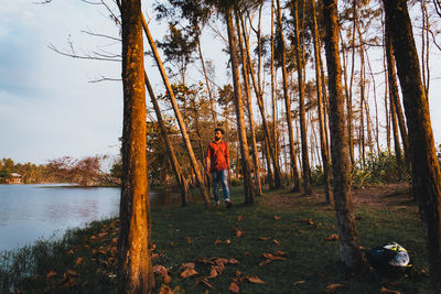 Scenic view of lake