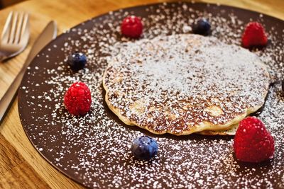 Close-up of strawberries in plate