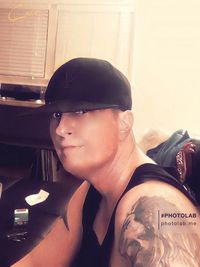 Portrait of young man wearing sunglasses