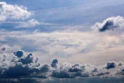 Low angle view of clouds in sky