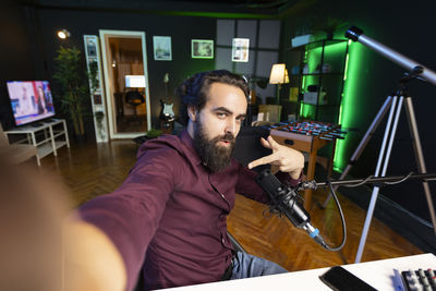 Young man using mobile phone