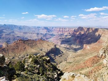 Aerial view of dramatic landscape