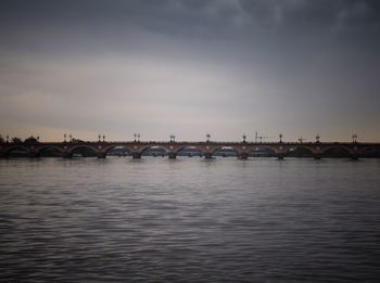 View of boats in calm sea