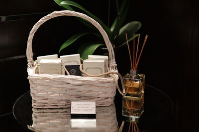 Close-up of potted plant on table